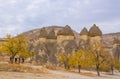 Cappadokia rock towers and cave houses in Love Valley